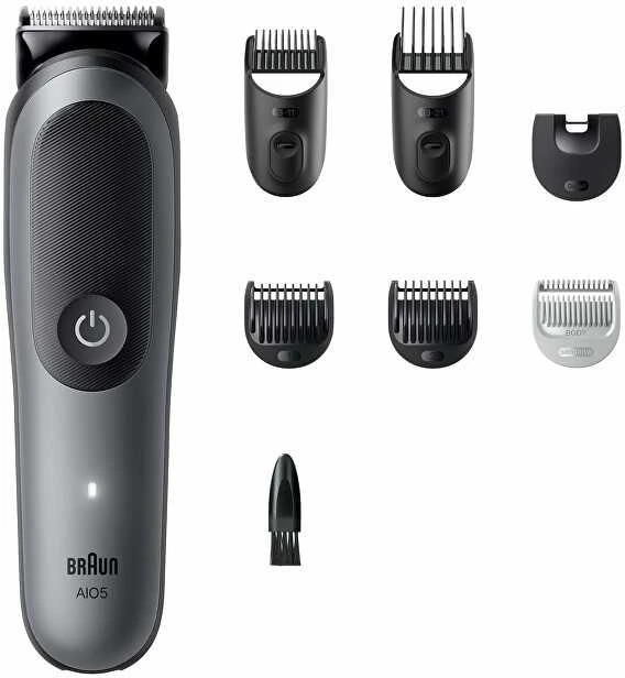 „Braun 7-in-1“ priežiūros rinkinys | „Viskas viename“ rinkinys, 5 serija, AIO5520 | Belaidis | Ilgio pakopų skaičius: 14 | Juodas