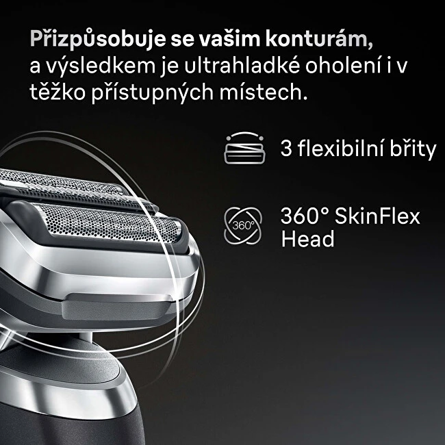Braun 74S skustuvo galvutės pakaitalas, 7 serija, Sidabrinis