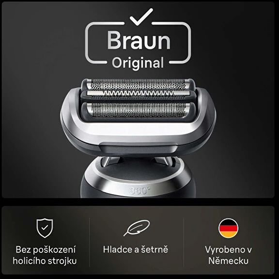 Braun 74S skustuvo galvutės pakaitalas, 7 serija, Sidabrinis
