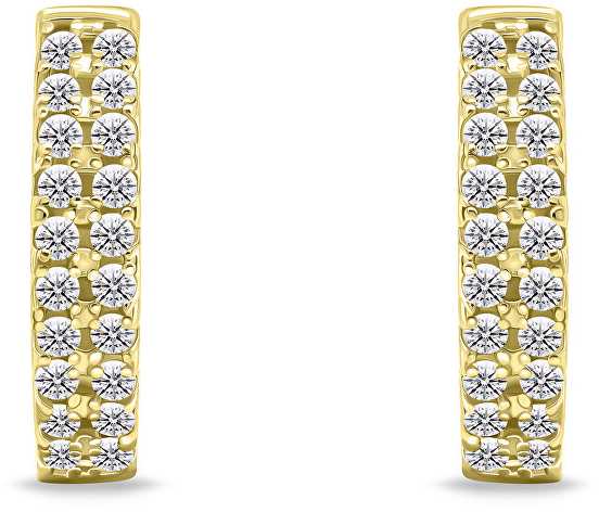 Brilio Silver Beautiful auksinis-plated rings with zircons EA703Y
