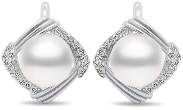 Brilio Silver Brilio Sidabrinis Charming sidabrinis auskarai su perlais EA433W