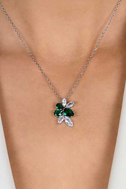 Brilio Silver Brilio Sidabrinis Charming sidabrinis jewelry set with zircons SET248WG (pakabukas, earrings)