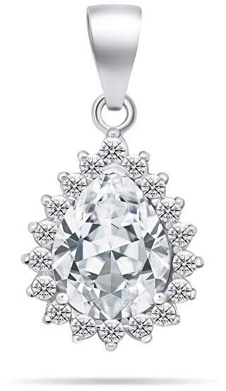 Brilio Silver Brilio Sidabrinis Sidabrinis jewelry set Drop with zircons SET226W (pendant, earrings)
