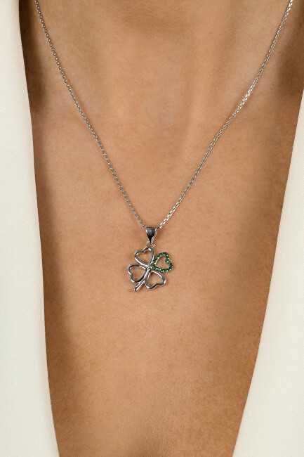 Brilio Silver Brilio Sidabrinis Charming sidabrinis sėkmės žavesys Four Leaf Clover PT80W