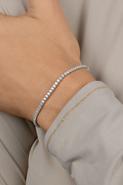 Brilio Silver Dazzling cubic zirconia tennis bracelet BRC170R