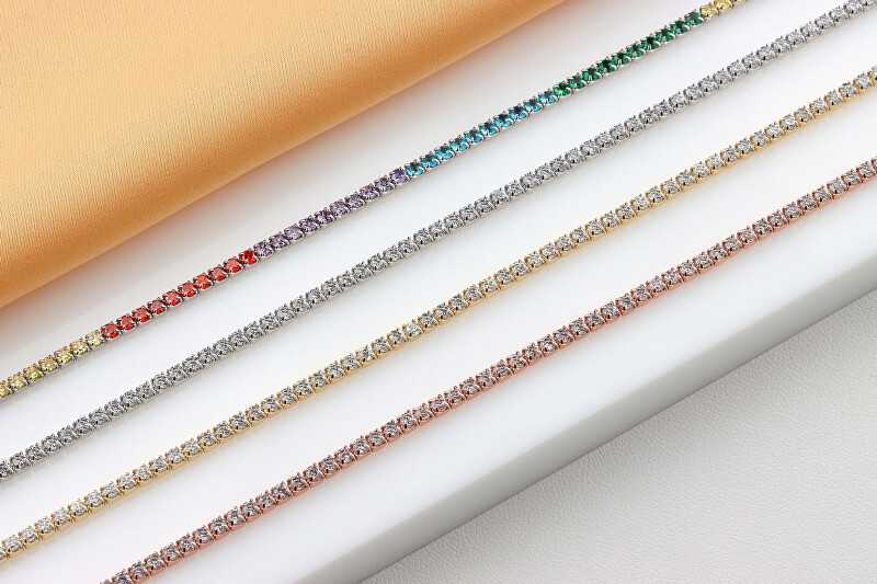 Brilio Silver Dazzling cubic zirconia tennis bracelet BRC170R