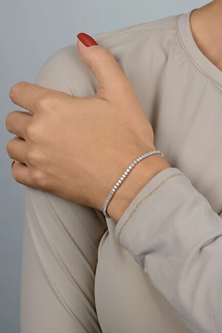 Brilio Silver Dazzling cubic zirconia tennis bracelet BRC170R