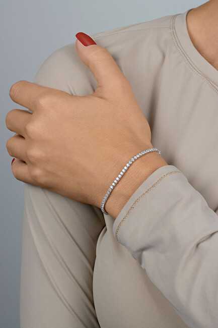 Brilio Silver Dazzling cubic zirconia tennis bracelet BRC170Y