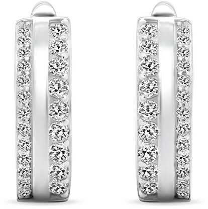 Brilio Silver Matching sidabrinis earrings with zircons EA473W
