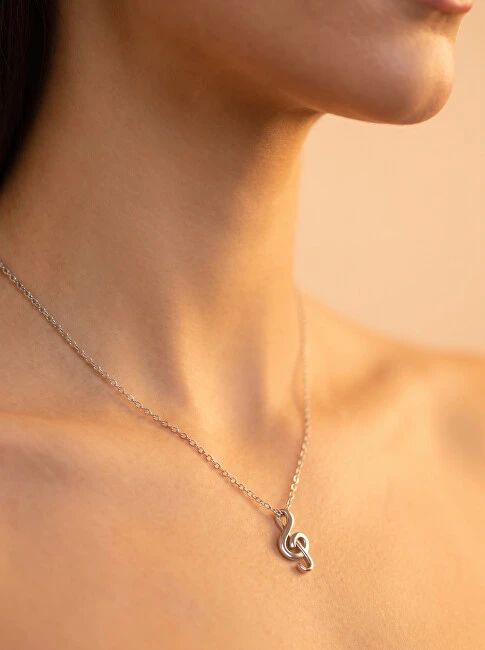 Brilio Silver Brilio Sidabrinis Matching sidabrinis pakabukas Treble clef NCL67W (chain, pendant)