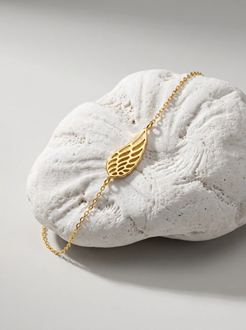 Brilio Silver Brilio Sidabrinis Delicate auksinis-plated bracelet with angel wing BRC129Y