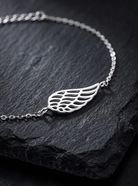 Brilio Silver Brilio Sidabrinis Delicate sidabrinis bracelet with angel wing BRC129W