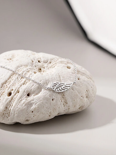 Brilio Silver Brilio Sidabrinis Delicate sidabrinis bracelet with angel wing BRC129W