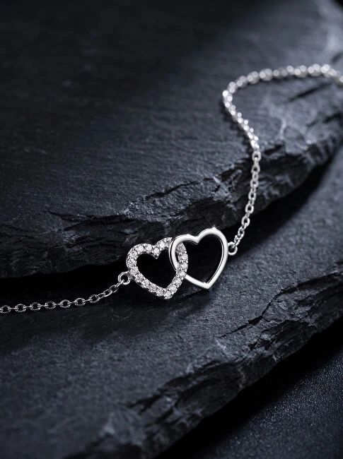 Brilio Silver Brilio Sidabrinis Delicate sidabrinis bracelet Interconnected hearts BRC115W