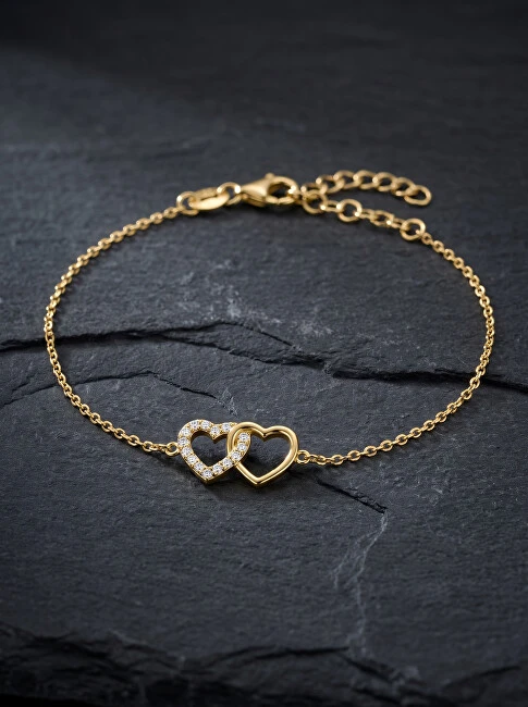 Brilio Silver Brilio Sidabrinis Delicate sidabrinis bracelet Interconnected hearts BRC115Y