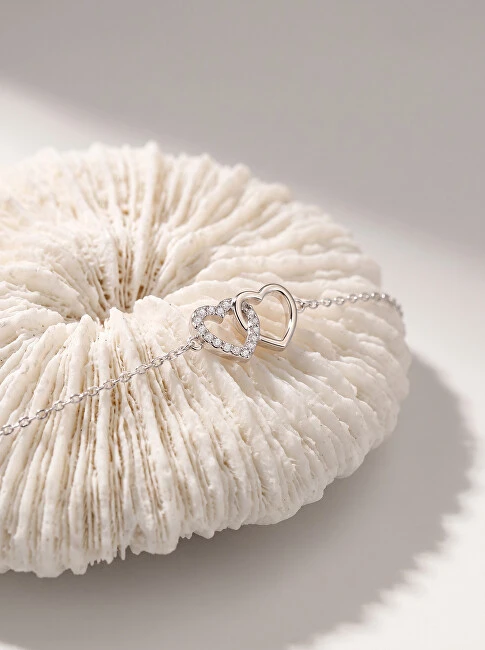 Brilio Silver Brilio Sidabrinis Delicate sidabrinis bracelet Interconnected hearts BRC115W