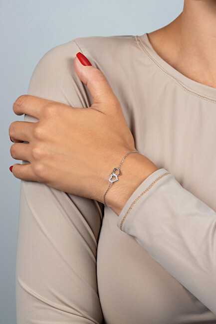 Brilio Silver Brilio Sidabrinis Delicate sidabrinis bracelet Interconnected hearts BRC115W