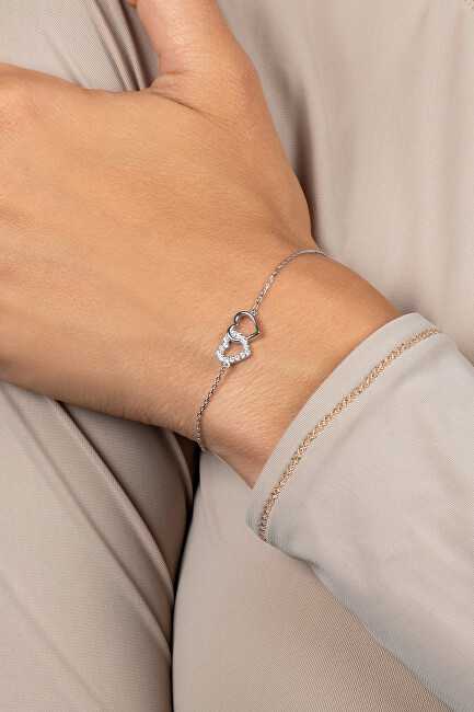 Brilio Silver Brilio Sidabrinis Delicate sidabrinis bracelet Interconnected hearts BRC115W