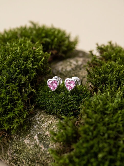 Brilio Silver Brilio Sidabrinis Delicate sidabrinis auskarai su cirkoniais Hearts EA599WP