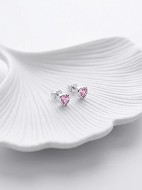 Brilio Silver Brilio Sidabrinis Delicate sidabrinis auskarai su cirkoniais Hearts EA599WP