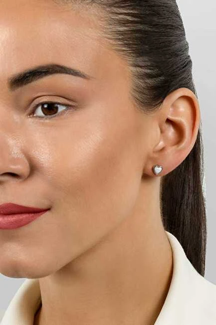 Brilio Silver Brilio Sidabrinis Delicate sidabrinis auskarai Širdelės su sintetiniais opalais EA610W