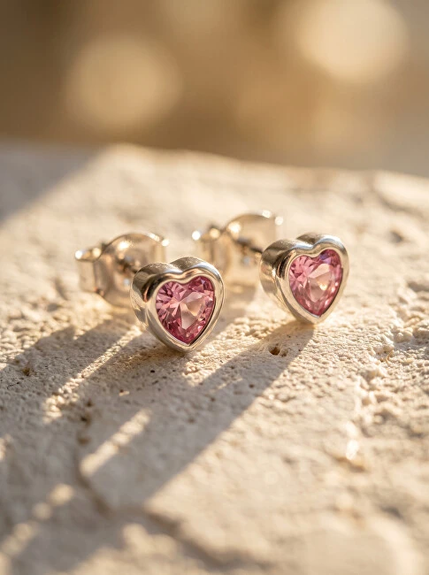 Brilio Silver Brilio Sidabrinis Delicate sidabrinis auskarai su cirkoniais Hearts EA599WP