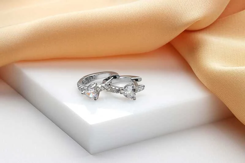 Brilio Silver Brilio Sidabrinis Delicate sidabrinis auskarai su lanku EA949W