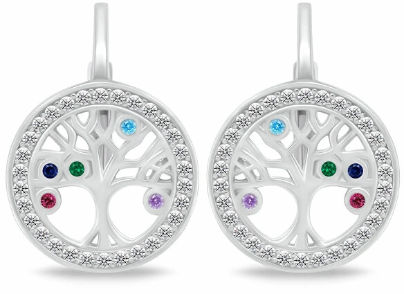 Brilio Silver Brilio Sidabrinis Designer sidabrinis earrings medžio of life EA70WRBW
