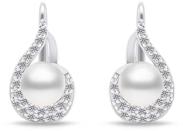 Brilio Silver Brilio Sidabrinis Elegant sidabrinis auskarai su perlais EA751W
