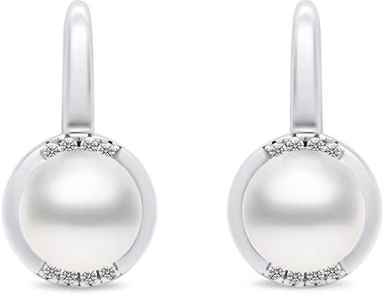 Brilio Silver Brilio Sidabrinis Elegant sidabrinis auskarai su perlais ir cirkoniais EA384W