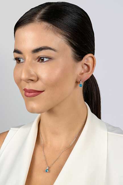 Brilio Silver Brilio Sidabrinis Elegant sidabrinis jewelry set with zircons SET274WAQ (pendant, earrings)
