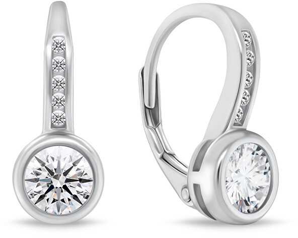 Brilio Silver Brilio Sidabrinis Elegant sidabrinis jewelry set with zircons SET201W (pendant, earrings)