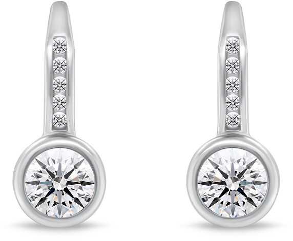 Brilio Silver Brilio Sidabrinis Elegant sidabrinis jewelry set with zircons SET201W (pendant, earrings)