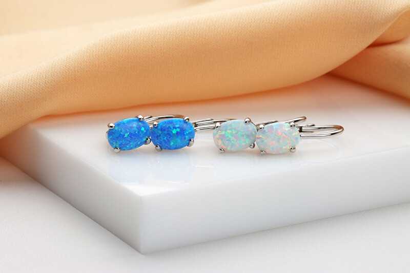 Brilio Silver Brilio Sidabrinis Delicate sidabrinis earrings with synthetic opals EA934WB