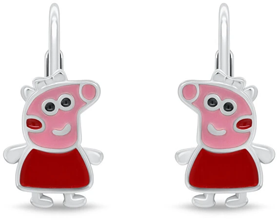 Brilio Silver Mergaičių sidabriniai auskarai Peppa Pig EA1269W