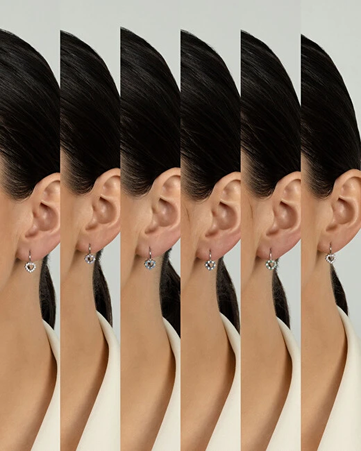 Brilio Silver Girls´ sidabrinis earrings Heart with cubic zirconia EA1235WP