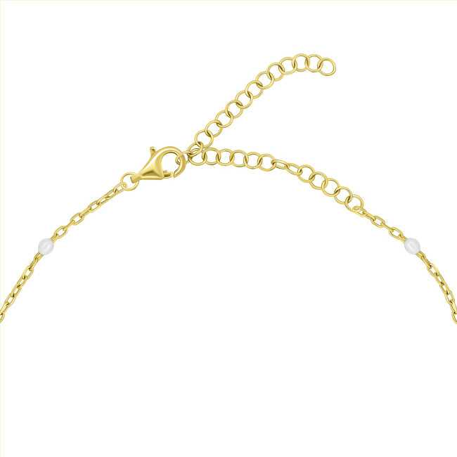 Brilio Silver Brilio Sidabrinis Gold-plated pakabukas with baltas balls NCL112Y