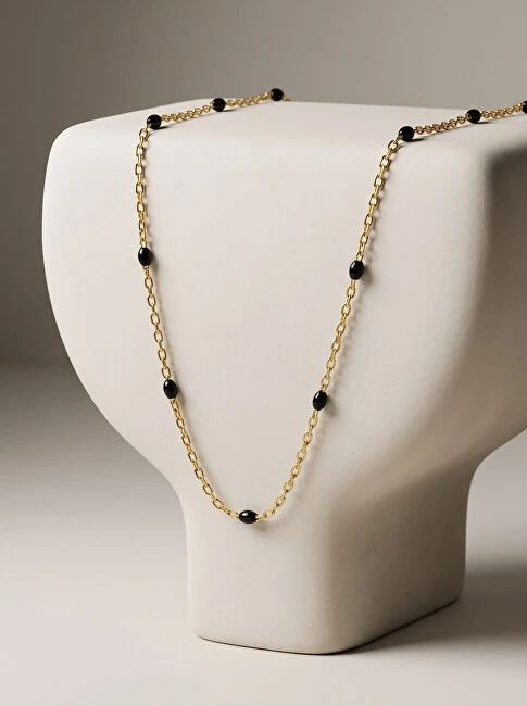 Brilio Silver Brilio Sidabrinis Gold-plated pakabukas su juodais rutuliais NCL112YBC