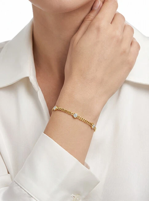 Brilio Silver Brilio Sidabrinis Matching auksinis-plated bracelet with zircons BRC109Y