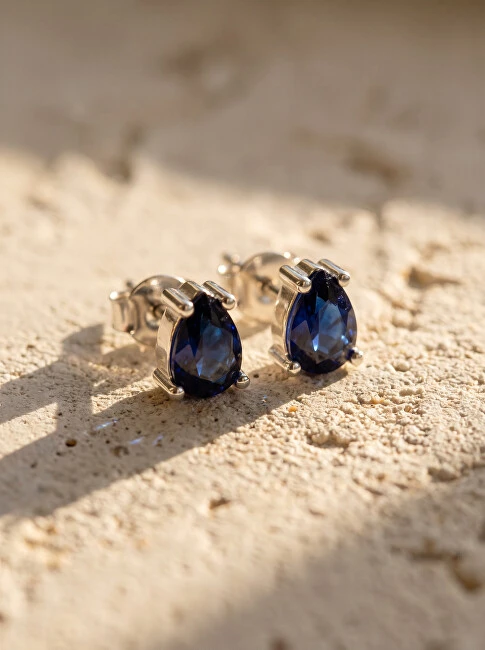 Brilio Silver Brilio Sidabrinis Matching sidabrinis earrings with mėlynas zircons EA860WB