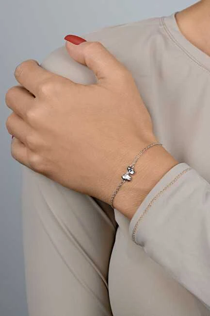 Brilio Silver Minimalistinė sidabrinė apyrankė su lankeliu BRC188W