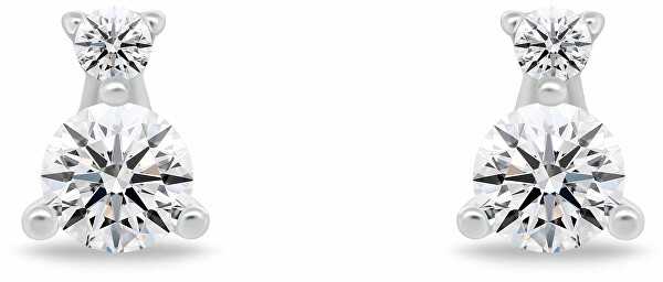 Brilio Silver Minimalistiniai sidabriniai auskarai su cirkoniais EA1175W
