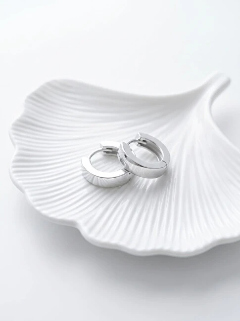 Brilio Silver Minimalistiniai sidabriniai auskarai „Circles“ EA499W