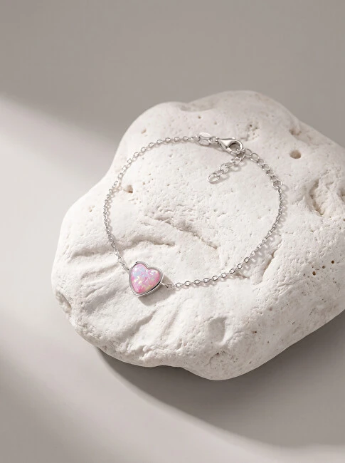 Brilio Silver Minimalistinė sidabrinė apyrankė Heart BRC123WP