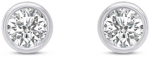 Brilio Silver Elegantiškas sidabrinių papuošalų rinkinys su cirkoniais SET220W (vėrinys, auskarai)