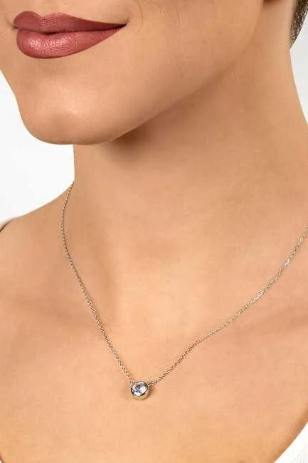 Brilio Silver Elegantiškas sidabrinių papuošalų rinkinys su cirkoniais SET220W (vėrinys, auskarai)