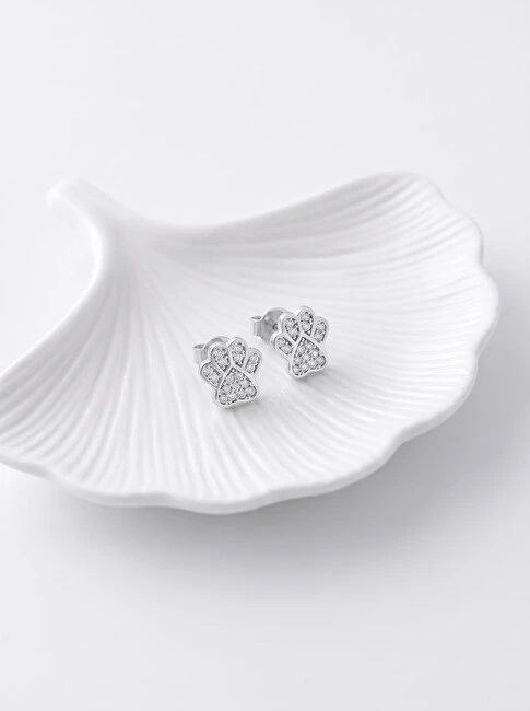 Brilio Silver Brilio Sidabrinis Playful sidabrinis Paws EA507W earrings
