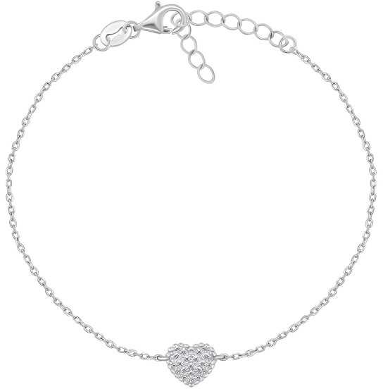 Brilio Silver Brilio Sidabrinis Romantic sidabrinis apyranke su širdele BR11AW