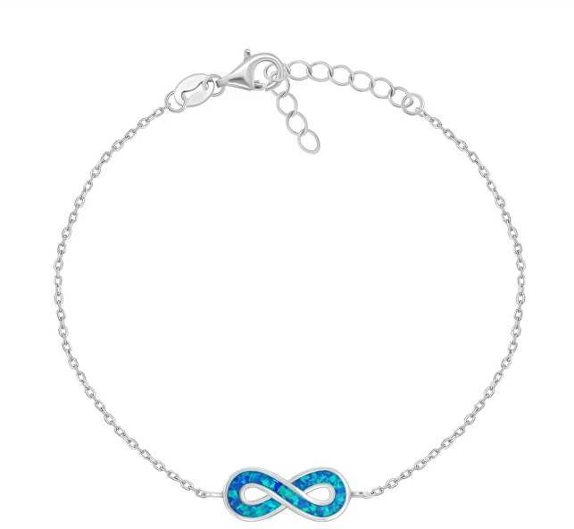 Brilio Silver Sidabrinė apyrankė su Mėlyna Opal Infinity BRC208WB