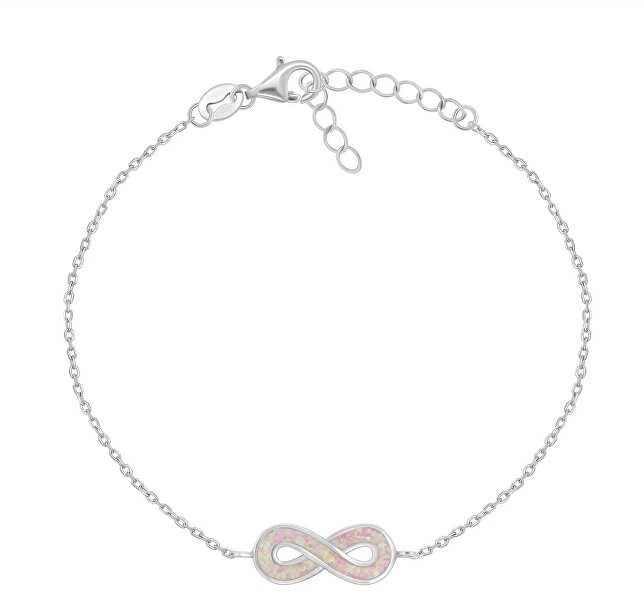 Brilio Silver Sidabrinė apyrankė su Rožinė Opal Infinity BRC208WP